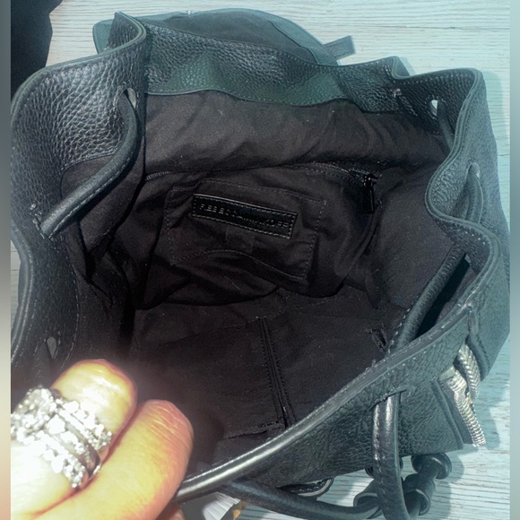 Rebecca Minkoff Bryn Black Leather Backpack Purse Handbag Bag - Picture 8 of 10